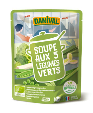 Danival Soupe 5 légumes verts bio 500ml